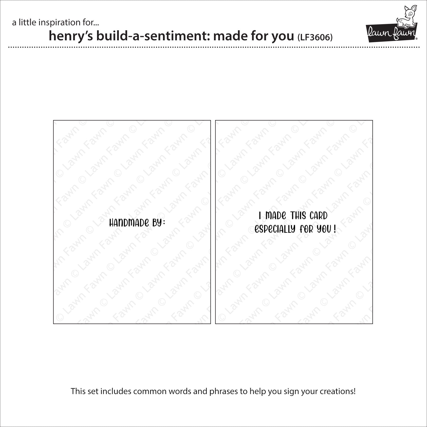 henry's build-a-sentiment: made for you